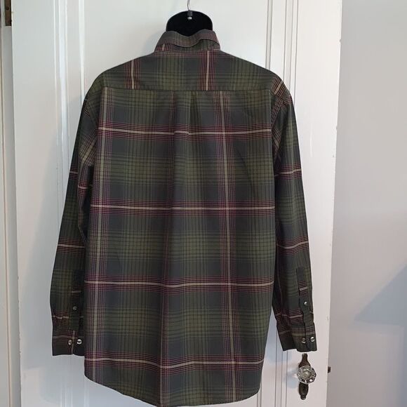 Turnbury green & maroon plaid shirt - Picture 5 of 8